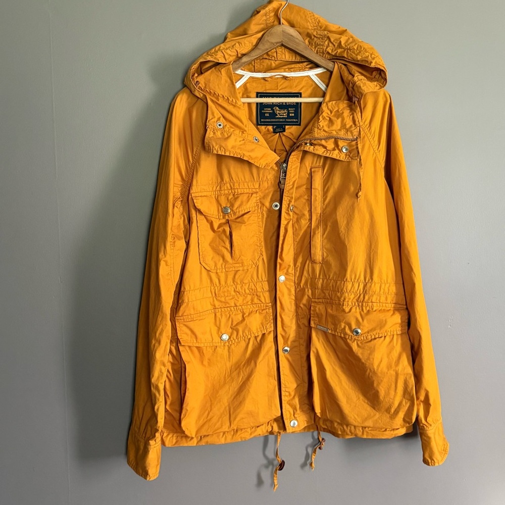 Woolrich Mustard Hooded Jacket Size Medium